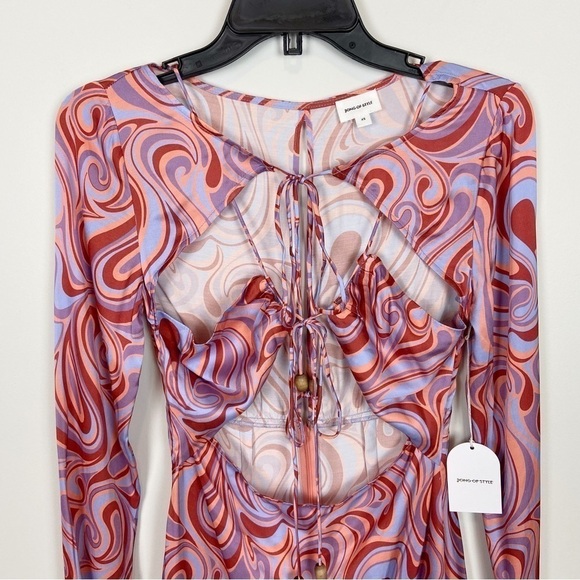 Song of Style Coraline Mini Dress in Aven Multi Swirl Size XS - Picture 3 of 14